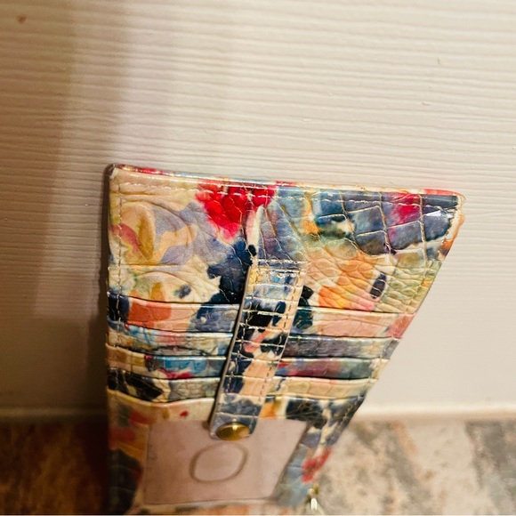 Brahmin Croc Embossed Leather Superbloom Credit Card Holder! - Picture 9 of 16